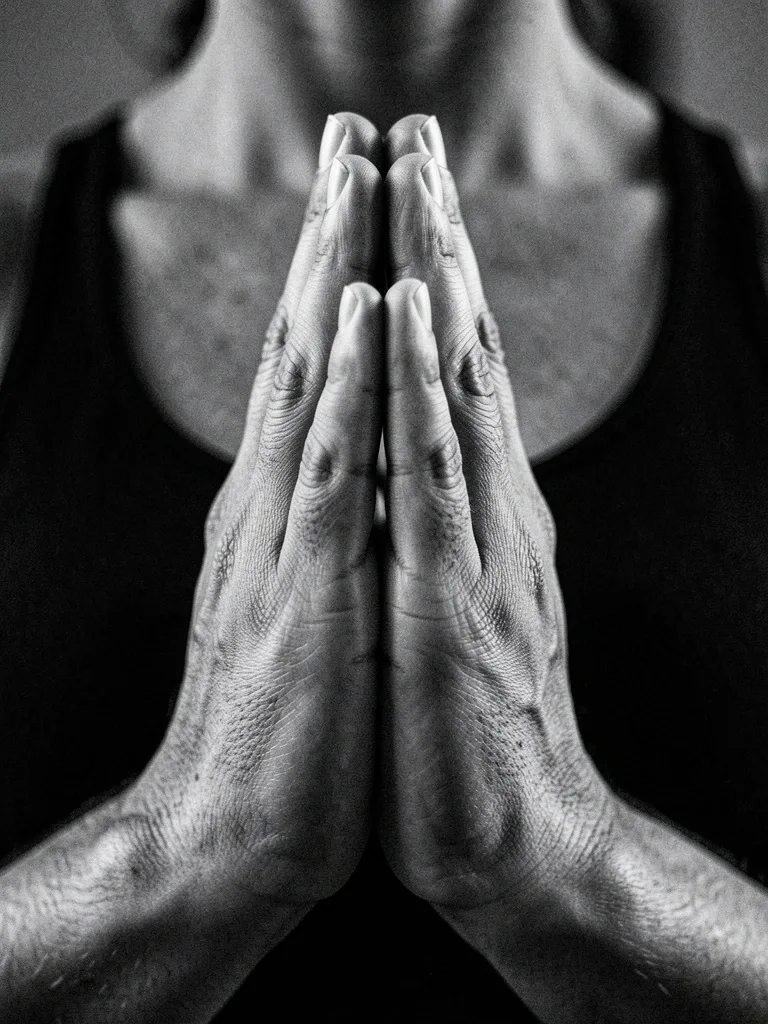 Anatomical detail of yoga practice